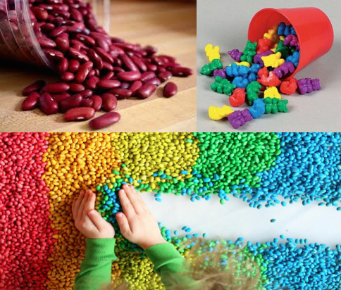 sensory play beans